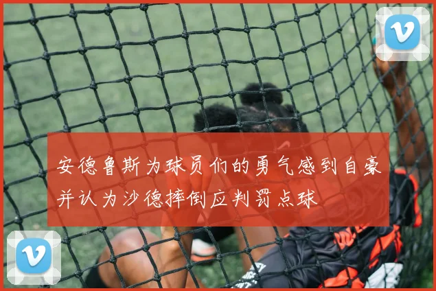 安德鲁斯为球员们的勇气感到自豪并认为沙德摔倒应判罚点球